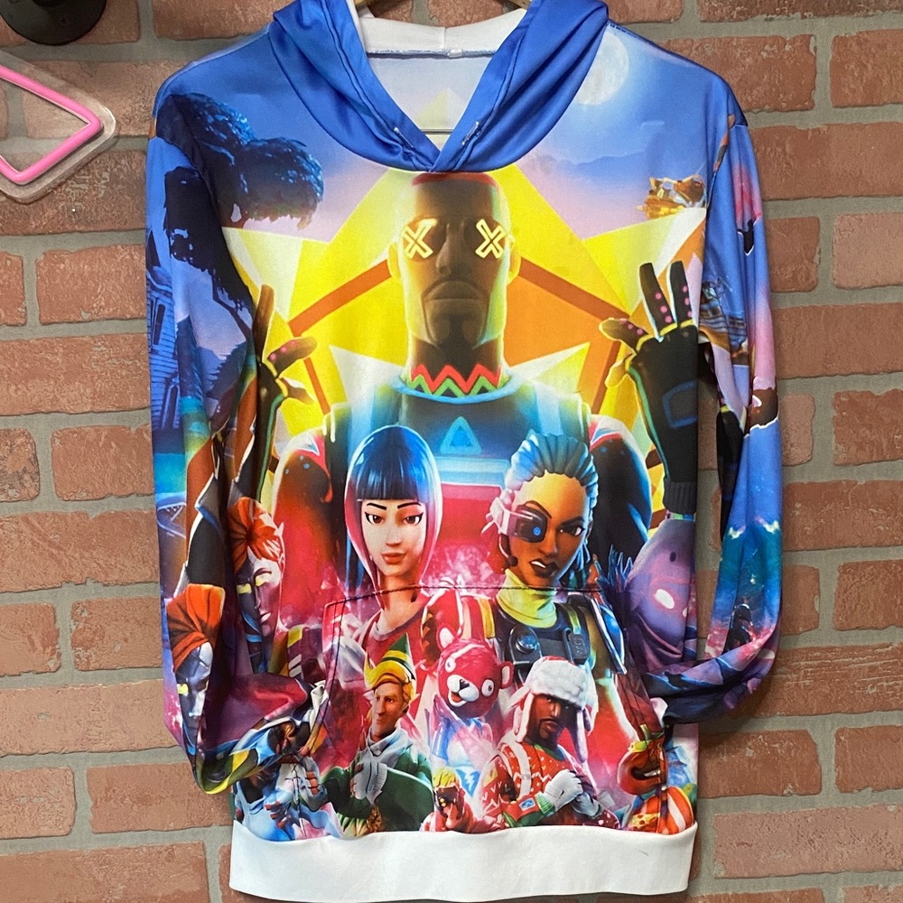 Colorful  Fortnight Inspired Graphic Hoodie